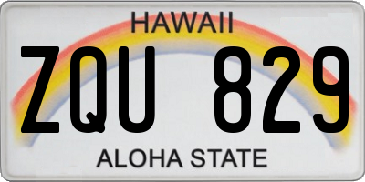 HI license plate ZQU829