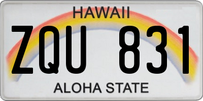 HI license plate ZQU831