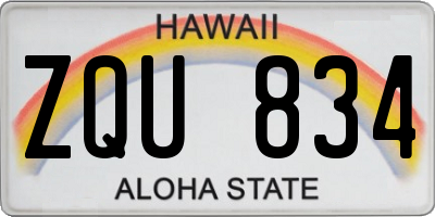 HI license plate ZQU834