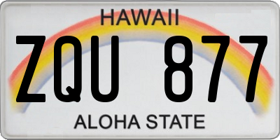 HI license plate ZQU877