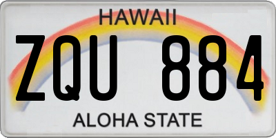 HI license plate ZQU884