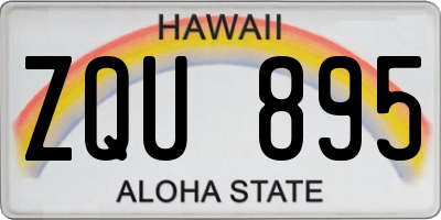 HI license plate ZQU895