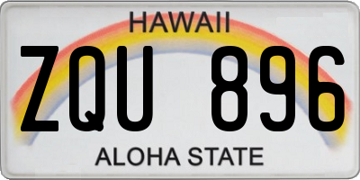 HI license plate ZQU896