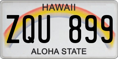 HI license plate ZQU899