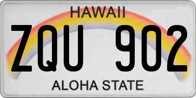 HI license plate ZQU902