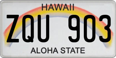 HI license plate ZQU903
