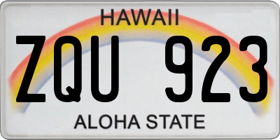 HI license plate ZQU923