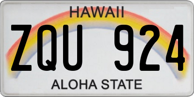 HI license plate ZQU924