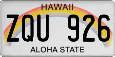 HI license plate ZQU926