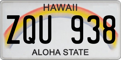 HI license plate ZQU938