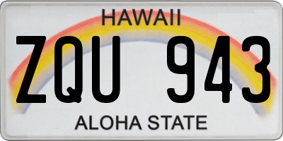 HI license plate ZQU943