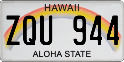 HI license plate ZQU944