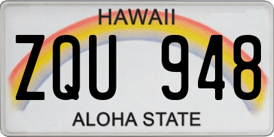 HI license plate ZQU948