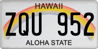 HI license plate ZQU952