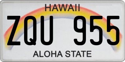 HI license plate ZQU955