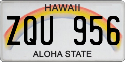 HI license plate ZQU956
