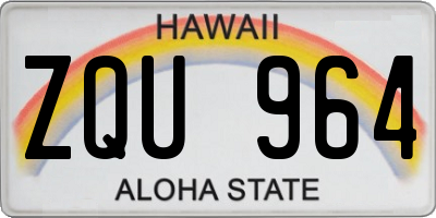 HI license plate ZQU964