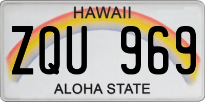 HI license plate ZQU969