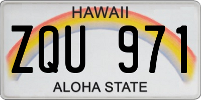 HI license plate ZQU971