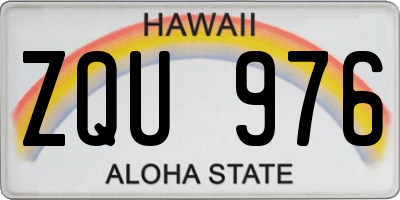 HI license plate ZQU976