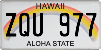 HI license plate ZQU977