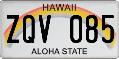 HI license plate ZQV085