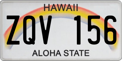 HI license plate ZQV156