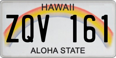 HI license plate ZQV161