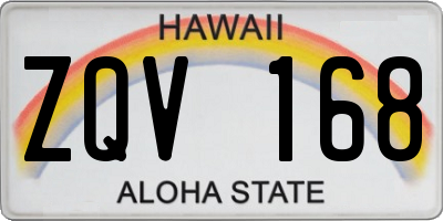 HI license plate ZQV168
