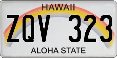 HI license plate ZQV323