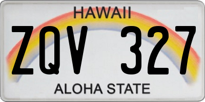 HI license plate ZQV327
