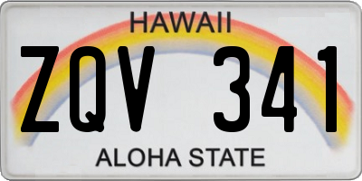 HI license plate ZQV341