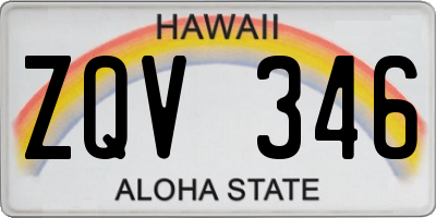 HI license plate ZQV346