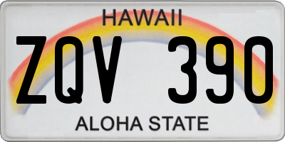 HI license plate ZQV390