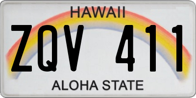HI license plate ZQV411