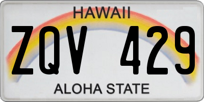 HI license plate ZQV429