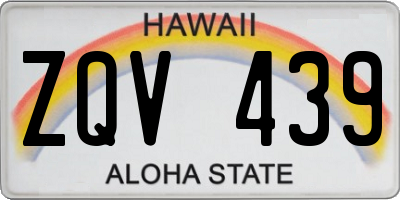 HI license plate ZQV439