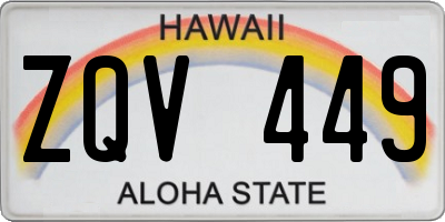 HI license plate ZQV449