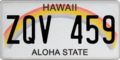 HI license plate ZQV459