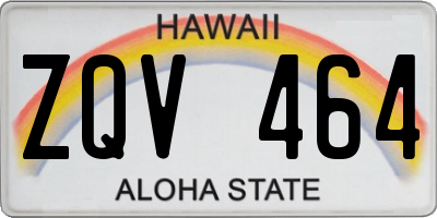 HI license plate ZQV464