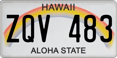 HI license plate ZQV483