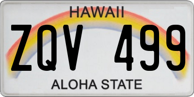 HI license plate ZQV499