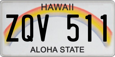 HI license plate ZQV511