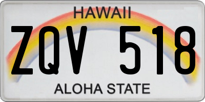HI license plate ZQV518