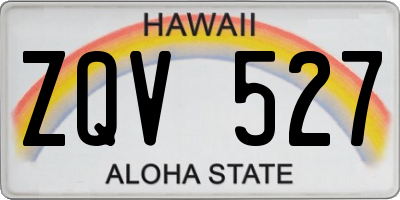 HI license plate ZQV527