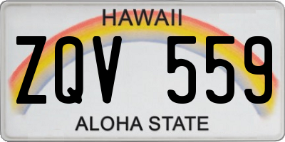 HI license plate ZQV559