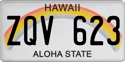 HI license plate ZQV623