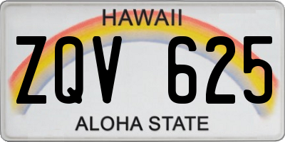 HI license plate ZQV625