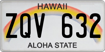 HI license plate ZQV632