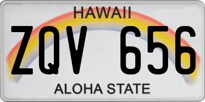HI license plate ZQV656